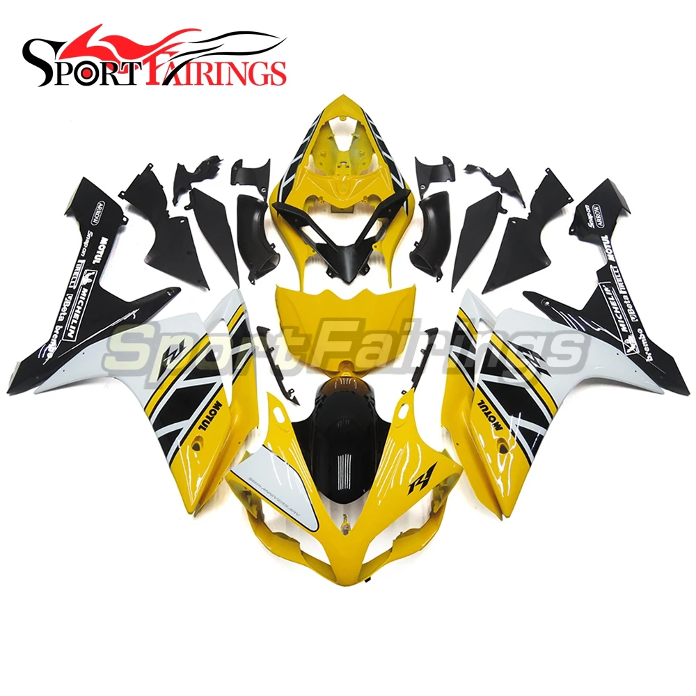 

Yellow Black Injection Fairings For Yamaha YZF R1 07 08 2007 2008 Plastic ABS Motorcycle Fairing Kit Bodywork Cowlings Carenes