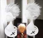 Fate Stay Night Go экстра Archer Emiya парики короткие Серебристые белые термостойкие синтетические волосы косплей парик + шапочка парик