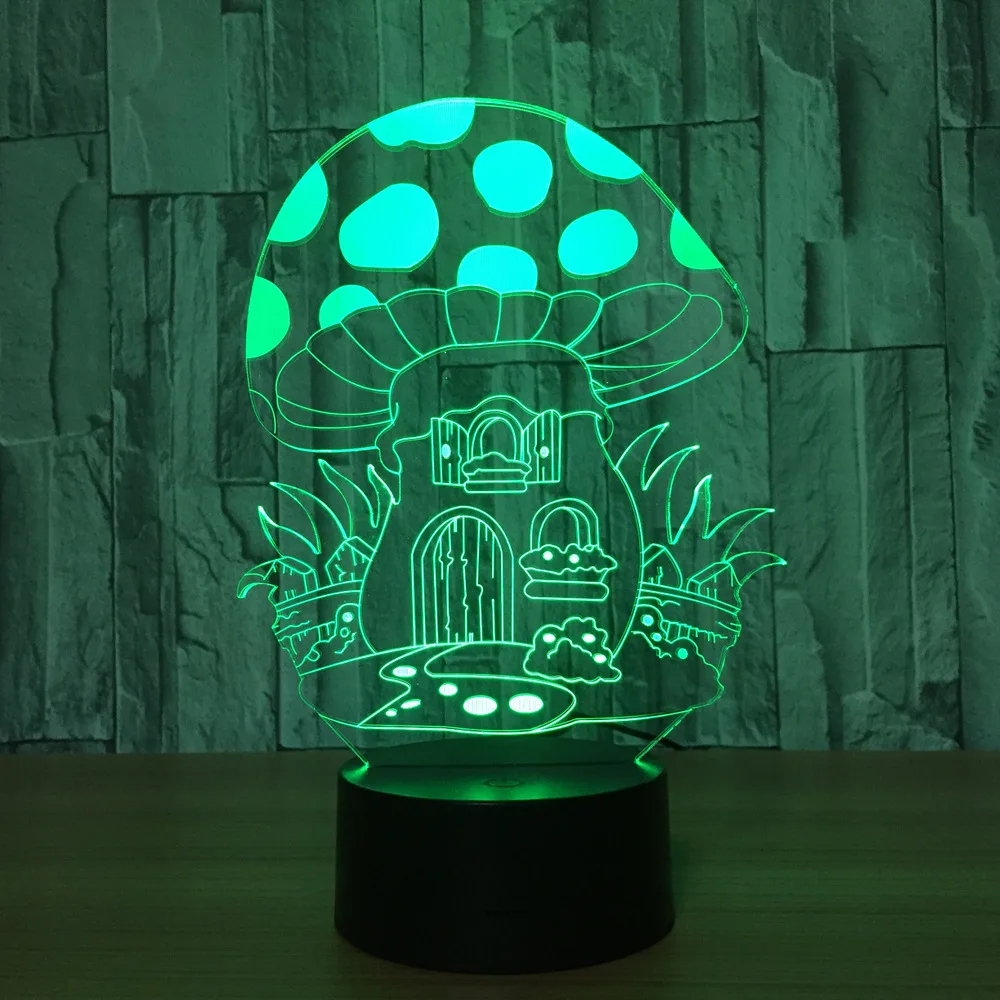 3D настольная лампа современный светильник с сенсорным выключателем и