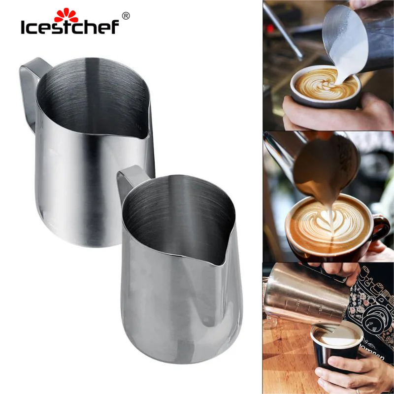 ICESTCHEF 150/350/600 мл кувшин для фритюрницы чашка из нержавеющей стали с цветком кружка