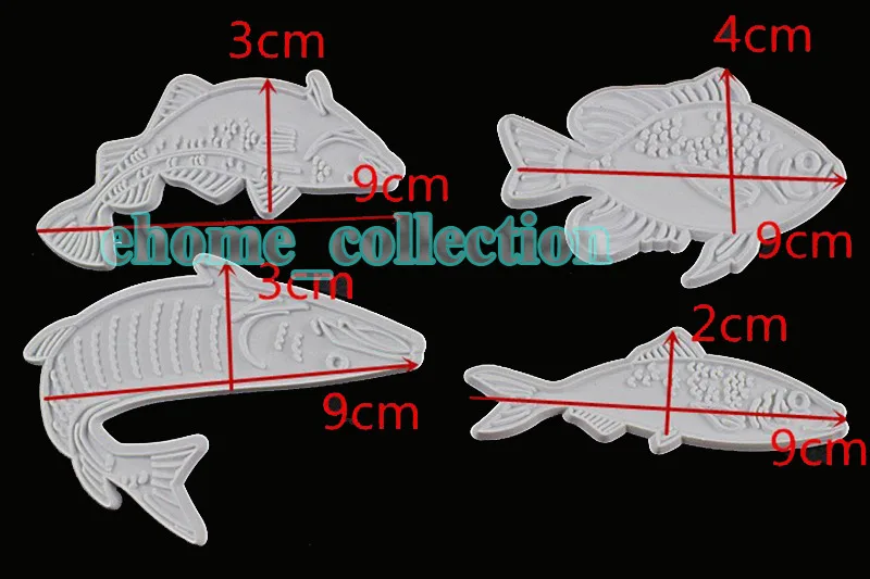 4 шт./компл. печенье для шоколадного печенья океанская рыба фондан резак пирог