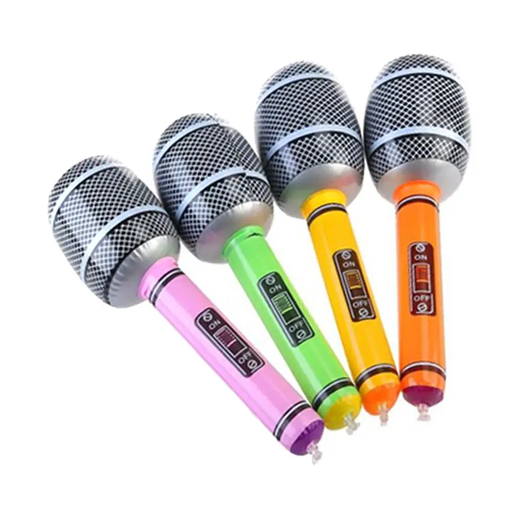 Надувной микрофон для детей 12 шт.|Игрушечные музыкальные инструменты| |