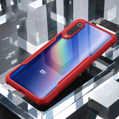 Red No Ring Чехол Xundd для Xiaomi mi 9, чехол для mi 9 SE, магнитный автомобильный держатель, подставка, кольцо на палец, прозрачная задняя крышка из ТПУ для Xiaomi mi 9 mi 9 SE, чехол - Цвет: Red No Ring
