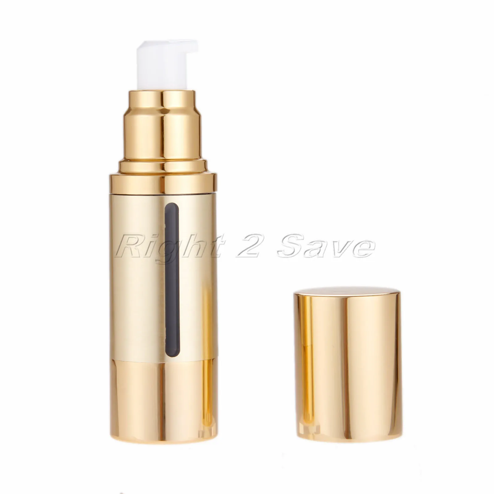 30ml Gold Vacuum Bottle Pump Airless Luxury Protable Cosmetic Lotion Treatment Travel Empty Bottle Container Makeup Tool