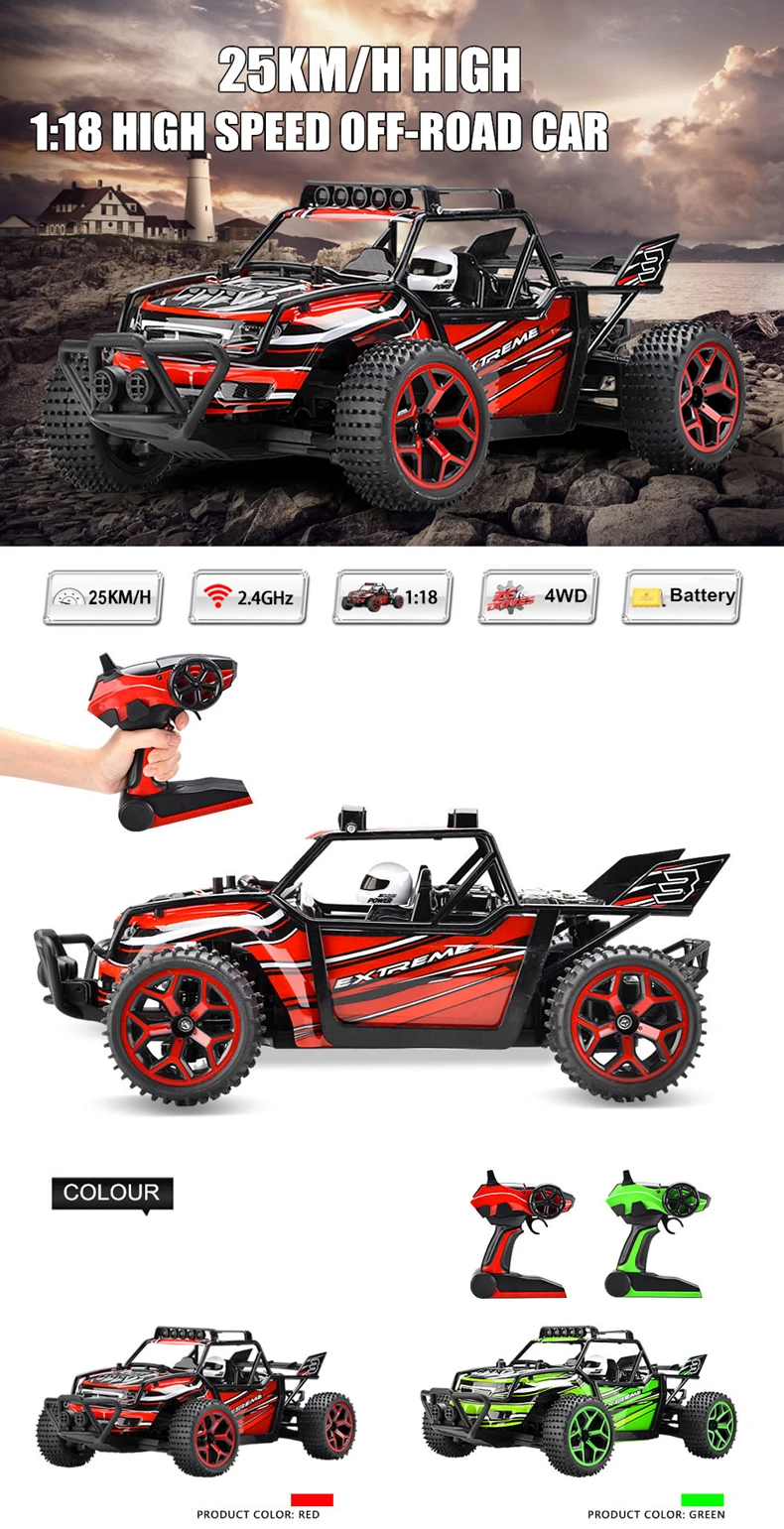2,4 ГГц Высокое скорость Р/У Машинки 1:18 Bigfoot Monsters Truck дистанционное управление автомобиля 4WD конкурентные автомобили игрушечные гоночные автомобили транспортных средств