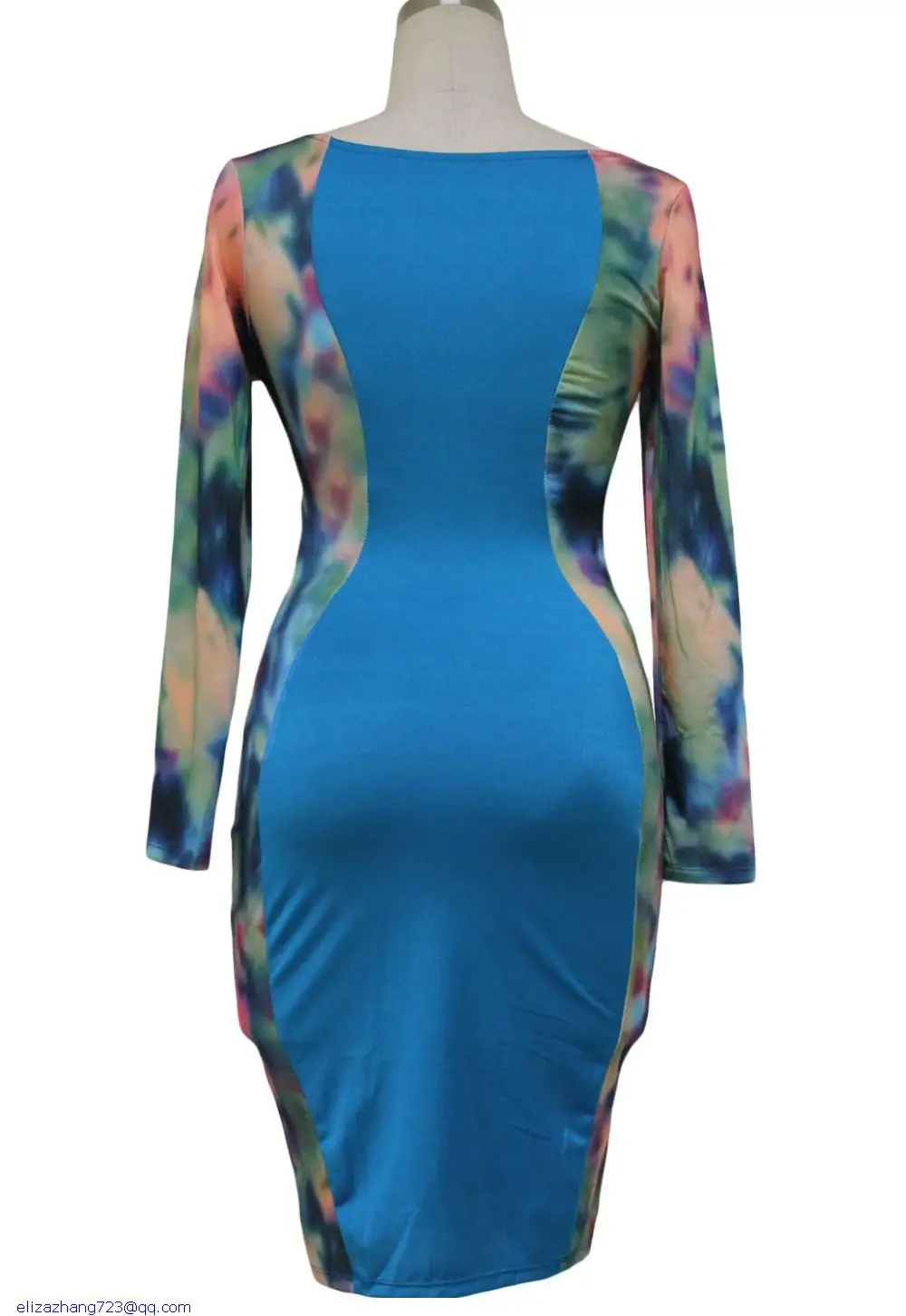 vestido de festa Long Sleeve Colorful Print Bodycon Midi Winter Bandage Dress Women vestidos femininos | Женская одежда