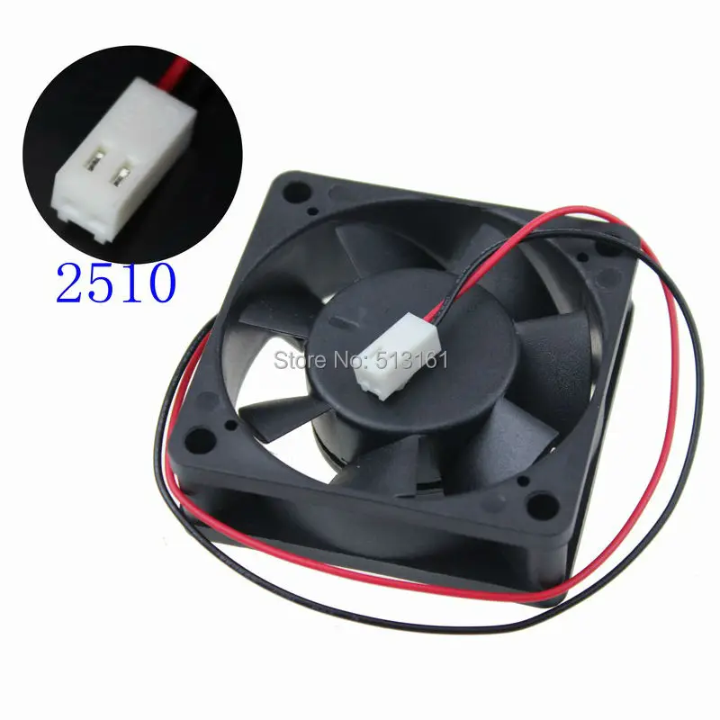 5 Pieces Gdstime Silent 6020 12V DC 60mm 60X60X20mm 2Pin 2510 Connector PC CPU Case Cooling Fan