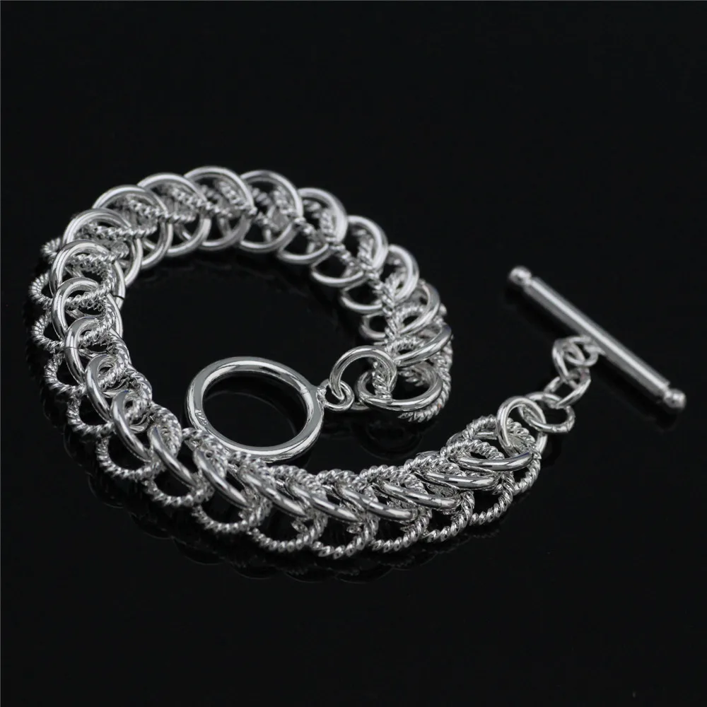 Женский серебряный браслет с подвесками со старыми волнами восстанавливающим