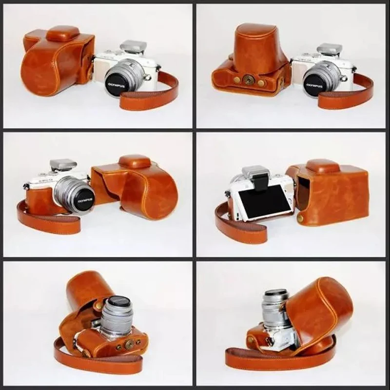 Чехол из искусственной кожи чехол для камеры Сумка Olympus PEN E-PL7 EPL7 E-PL8 epl8 14-42 мм