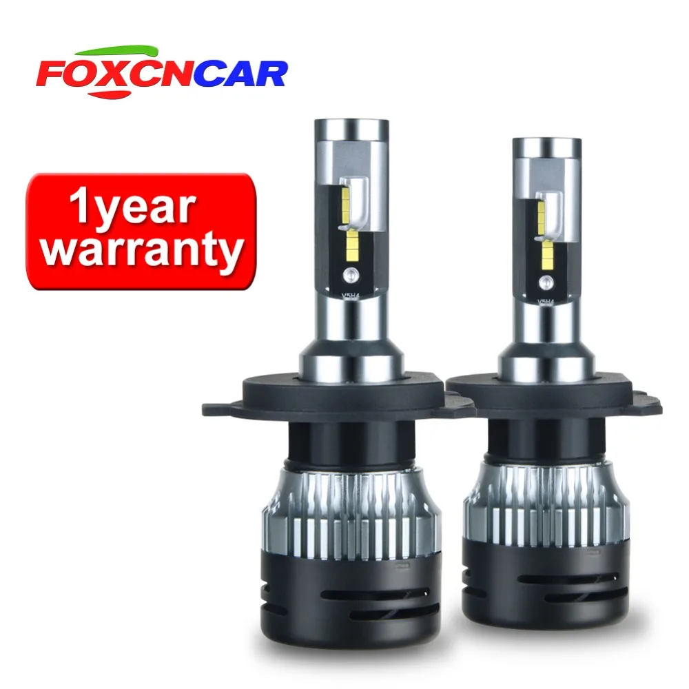 Foxcncar H7 H4 H11 светодиодный Hi Lo луч фары лампы мини 50 Вт H3 9005 9006 12V HB3 HB4 H1 10000LM CSP авто