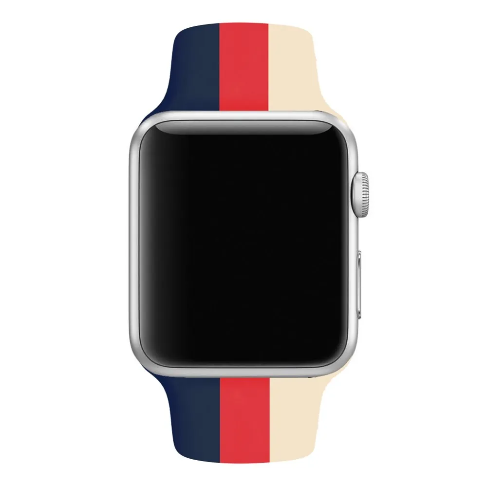 Спортивный ремешок из мягкого силикона с Т образной застежкой для Apple Watch Series 4 3 2 1