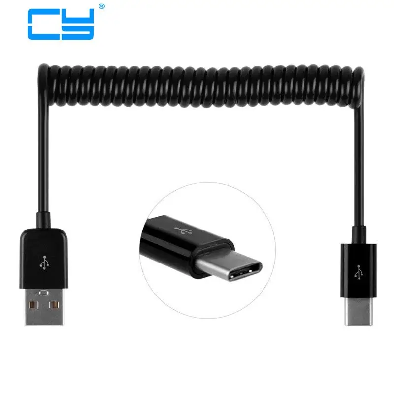 Пружинный Кабель USB 3 1 Type C кабель для синхронизации данных и зарядки Nokia N1 OnePlus 2 ZUK