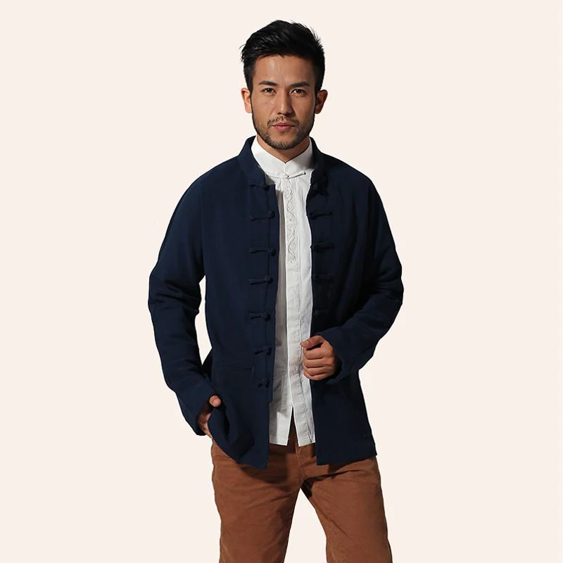 Новое поступление китайская мужская хлопковая куртка Кунг-фу весенне-осеннее