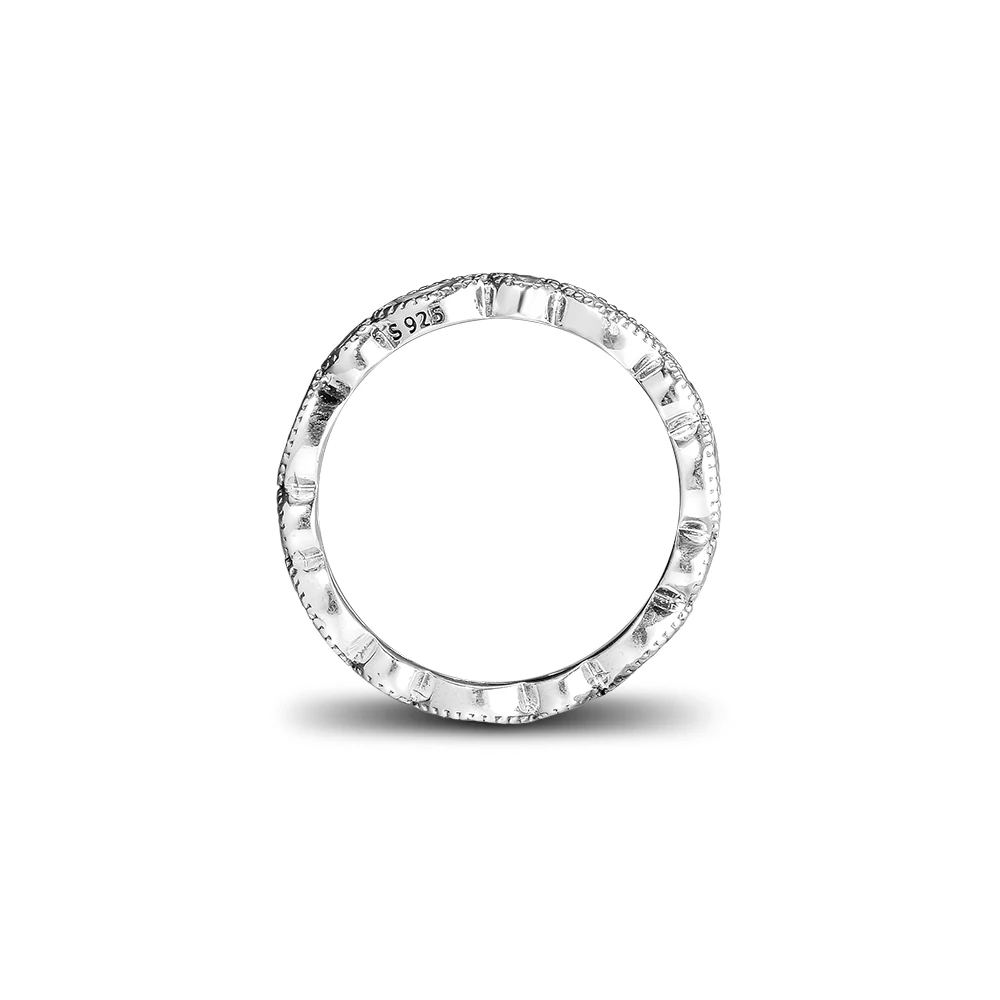 100% 925 Sterling Silver Ring with Clear CZ Round And Oval Eternity Rings for Women Gift Wedding Jewelry Sterling-Silver-Jewelry | Украшения