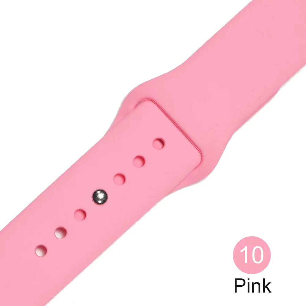 Спортивный силиконовый ремешок для apple watch серии 3/2/1, сменный ремешок для наручных часов, ремешок для наручных часов для apple watch 42mm 38 мм - Цвет ремешка: 10