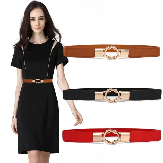 Модный женский широкий пояс универсальный эластичный из сплава|dress asymmetrical|dress