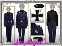anime aph axis powers hetalia prussia military uniform full set cosplay halloween party costume customized size