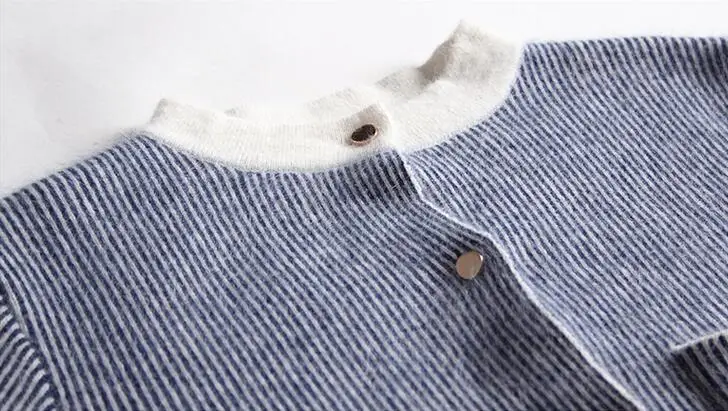 Новинка 2018 женский осенне-зимний вязаный свитер весенний полосатый приталенный