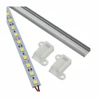 Оптовая продажа 50 шт.упак. 50 см 5050 DC12V жесткая полоса u-типа алюминиевый профиль Торцевая крышка шкафа кухонный светильник по DHL