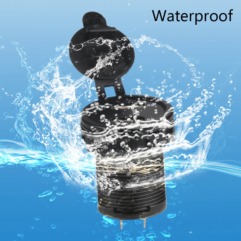 Водонепроницаемое автомобильное зарядное устройство с двумя USB портами 2 1 А 12 В|usb