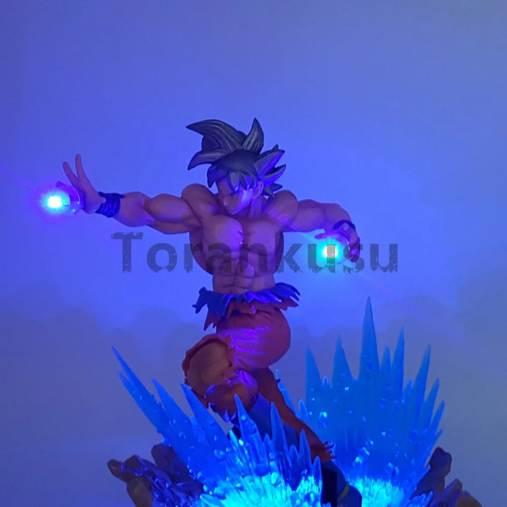 Dragon Ball Son Goku Ultra Instinct Led сцена DIY игрушки Dragon Ball Супер Аниме Фигурка модель игрушечная Статуэтка