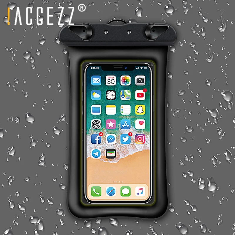

!ACCEZZ Waterproof Phone Pouch For iPhone XR XS MAX X 8 Plus Swimming Bag Phone Pouch For Xiaomi 5 6 Huawei Cell Phone Capa Bag