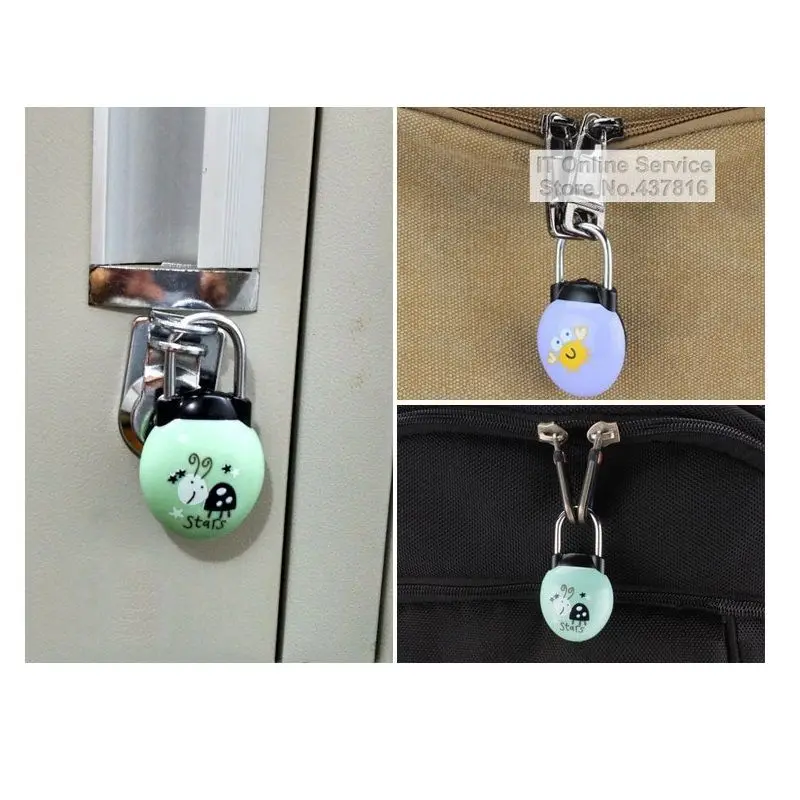 Милый мини замок с паролем 3 значный комбинированный противокражный навесной