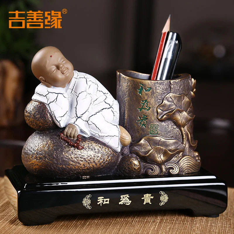 Кэт карма ручка творческий дзен монах монахи украшения китайские 0213