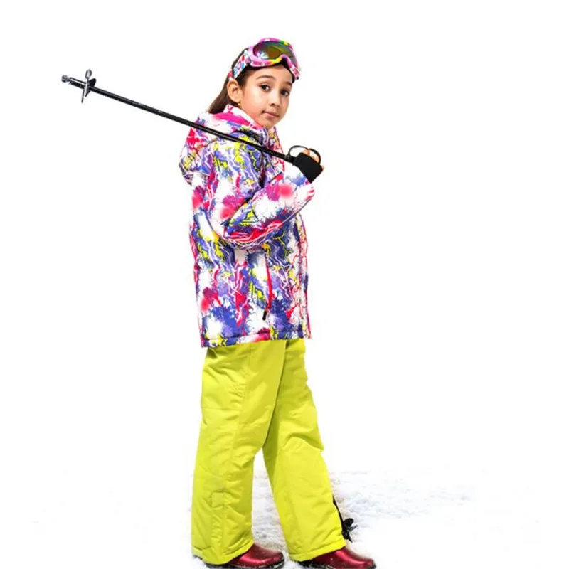 KAKILG хаки натуральная Девушка Лыжные костюмы ветрозащитный износостойкий теплый