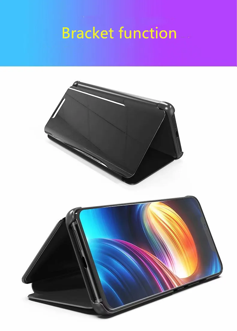 Умный прозрачный зеркальный чехол huawei P для P8 P9 P10 P20 Lite Plus для mate 10 20 lite pro honor 10 9 8 nova 3 3i откидной Чехол