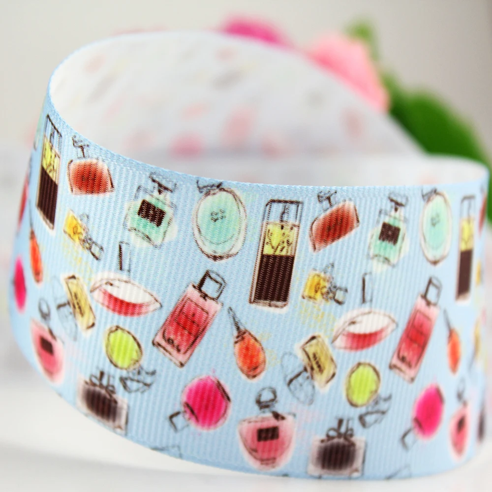Новый 25 мм девушки косметический напечатан grosgrain ленты 38 Полиэфирная Лента
