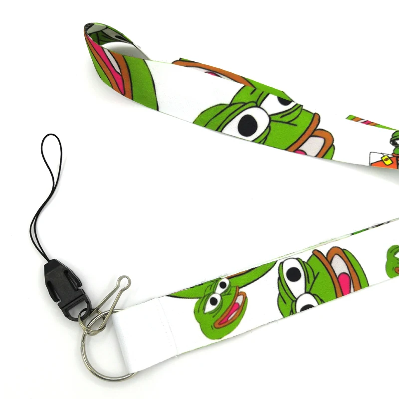 Regooly RE10 Забавный мультяшный лягушка шейный ремень ремешки ID значок держатель для карт брелок телефон ремень подарок лента тесьма ожерелье