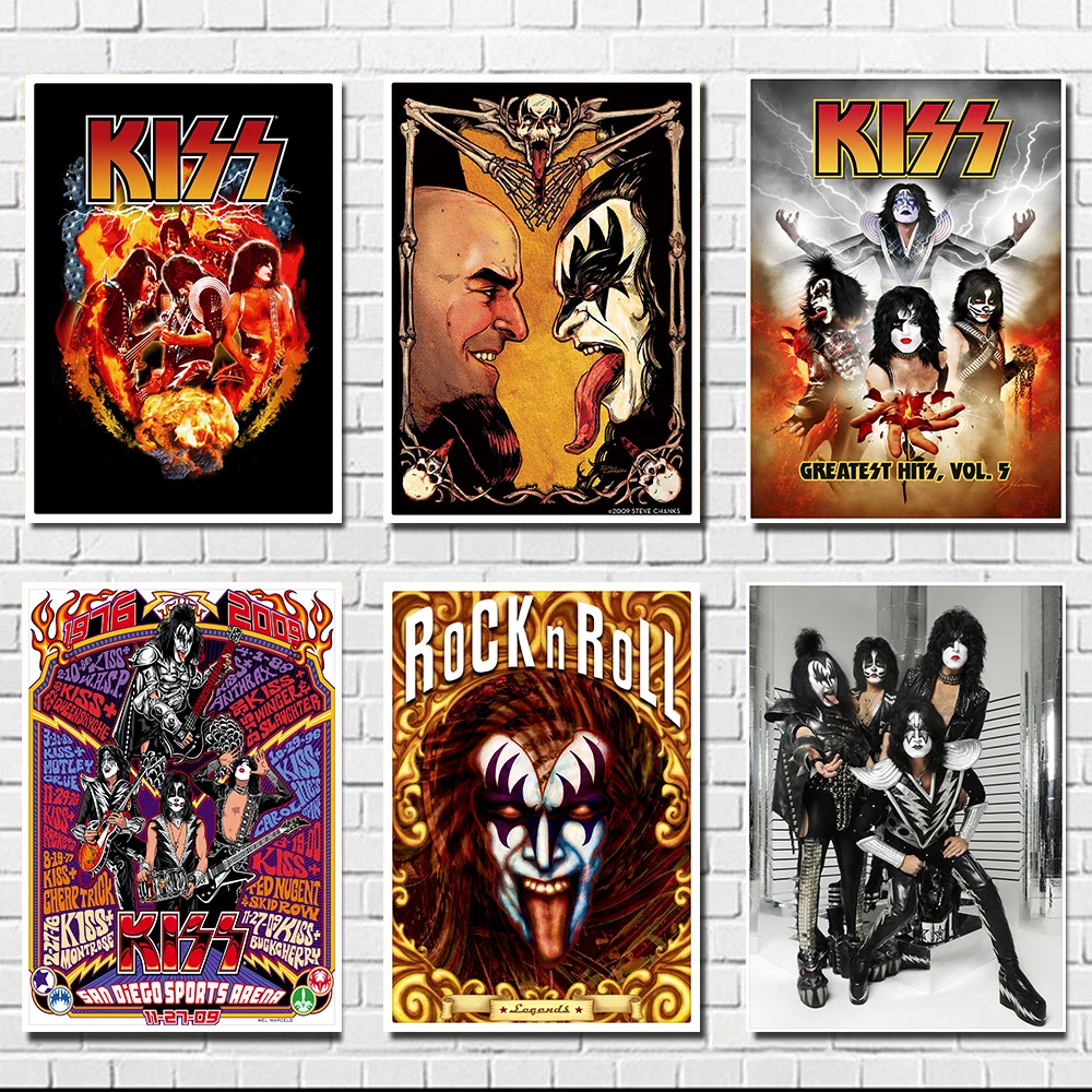 Постер KISS ROCK прозрачная картина настенные наклейки украшение для дома хорошее