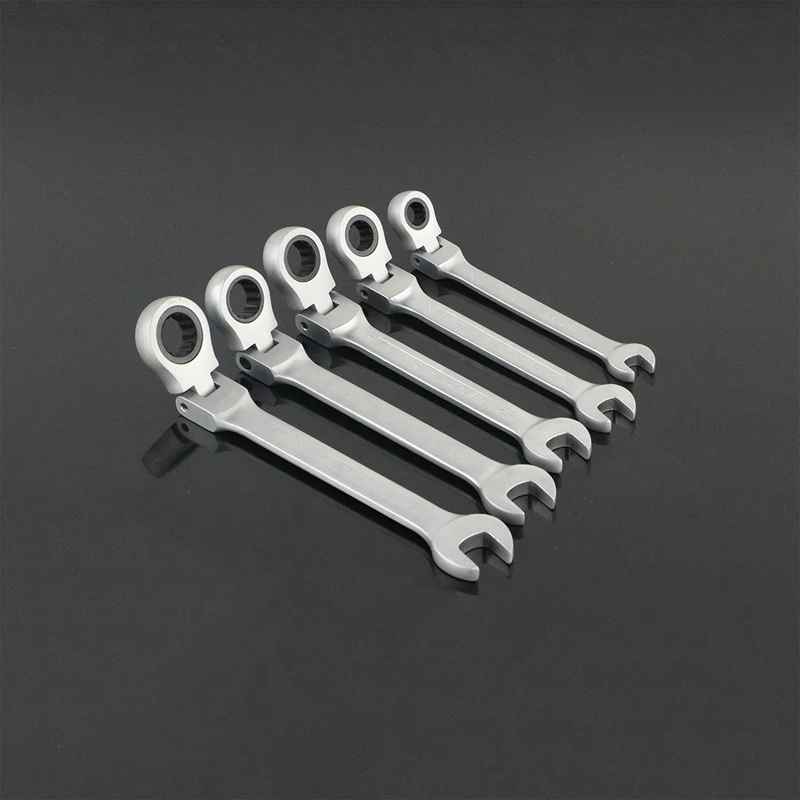 

YOFE 8,10,12,13,14mm Flexible Head Ratchet Handle Wrench Quick Matt Reversible Ratchet Spanner Wrench Set Auto Repair Tools