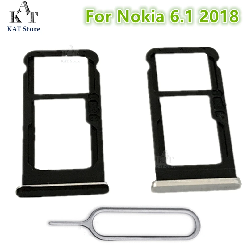 1 шт. для Nokia 6 2018 Nano Sim + лоток карт памяти Micro SD Держатель Слот гнездо Nokia6.1 с