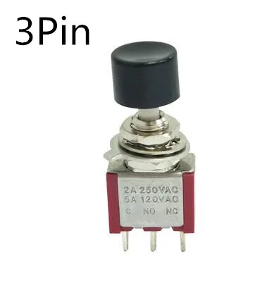 3Pin 6 мм 3Pin 6Pin 9Pin кулисный переключатель включения-ВКЛ/ВКЛ-ВЫКЛ-на тумблер MTS-102/103/202/203/402/403 - Цвет: 3Pin