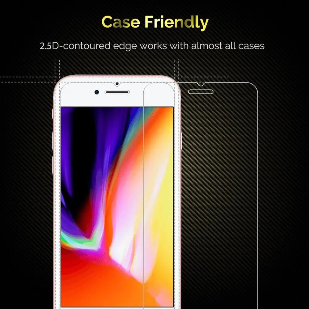 9H закаленное стекло 2.5D защита экрана телефона 6/6S/7/8/7Plus/8Plus/XR/XS MAX защитное на