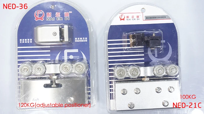 NED регулируемые раздвижные стеклянные двери ролики и вешалки подвесные колеса