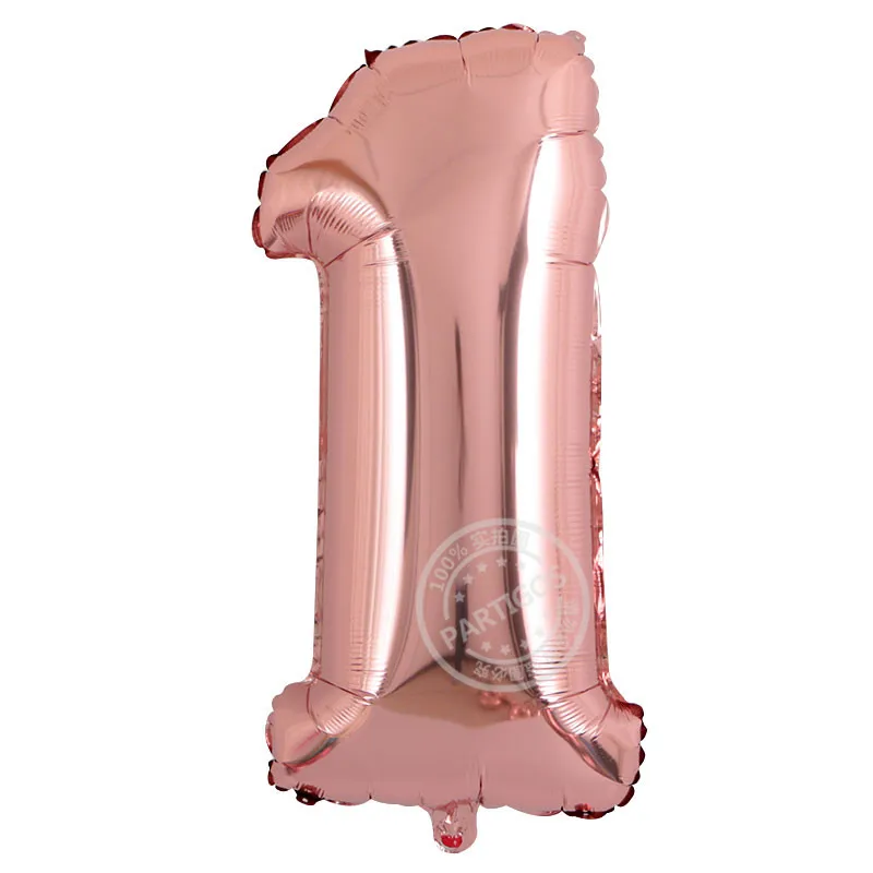 1 шт. 32 дюйма розовый воздушные шары в виде цифр из золотой фольги детский день