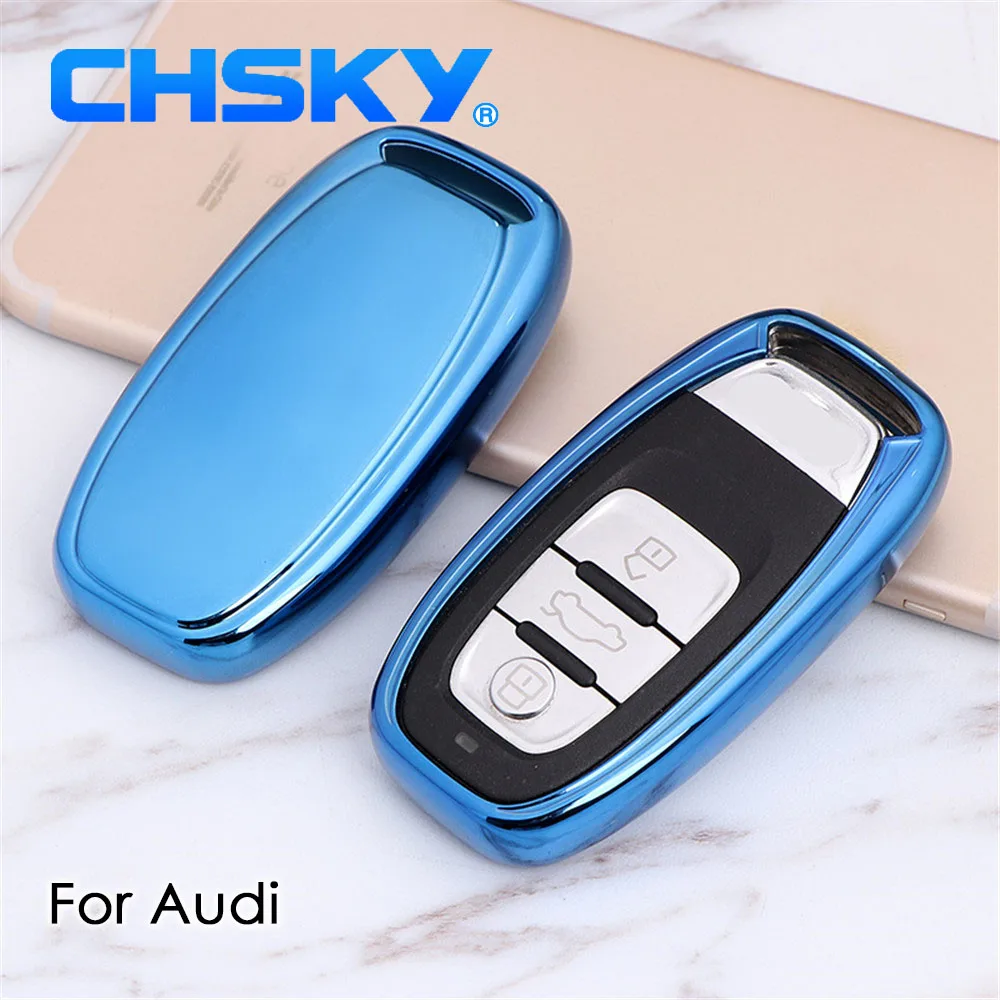 Чехол CHSKY из ТПУ для ключей Audi A3 A4 A5 A6 A7 Q5 Q7 R8 RS4 RS5 RS6 чехол автомобильного ключа