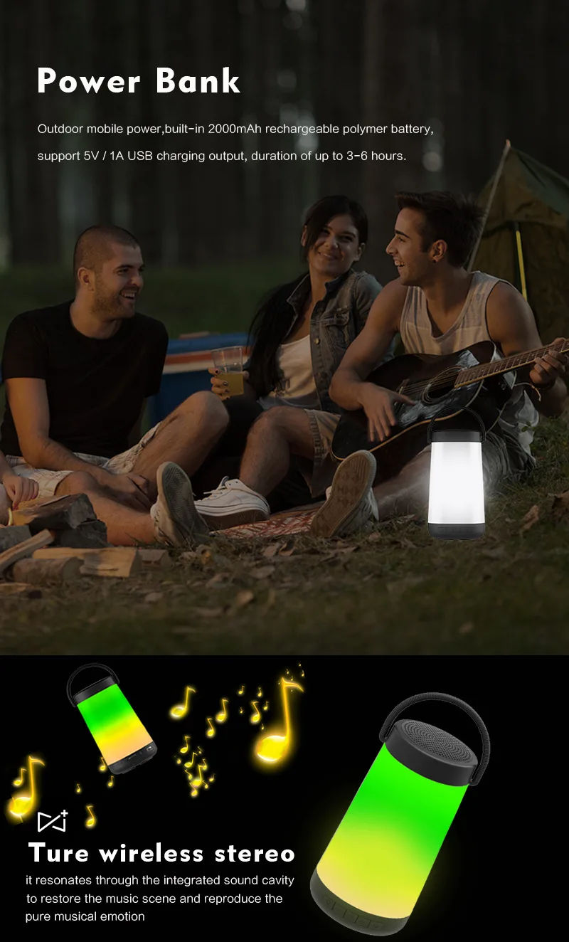 Портативный Bluetooth Динамик сенсорный Управление USB светодиодный кровать детский ночной Светильник Беспроводной радио FM TF Музыка Динамик s
