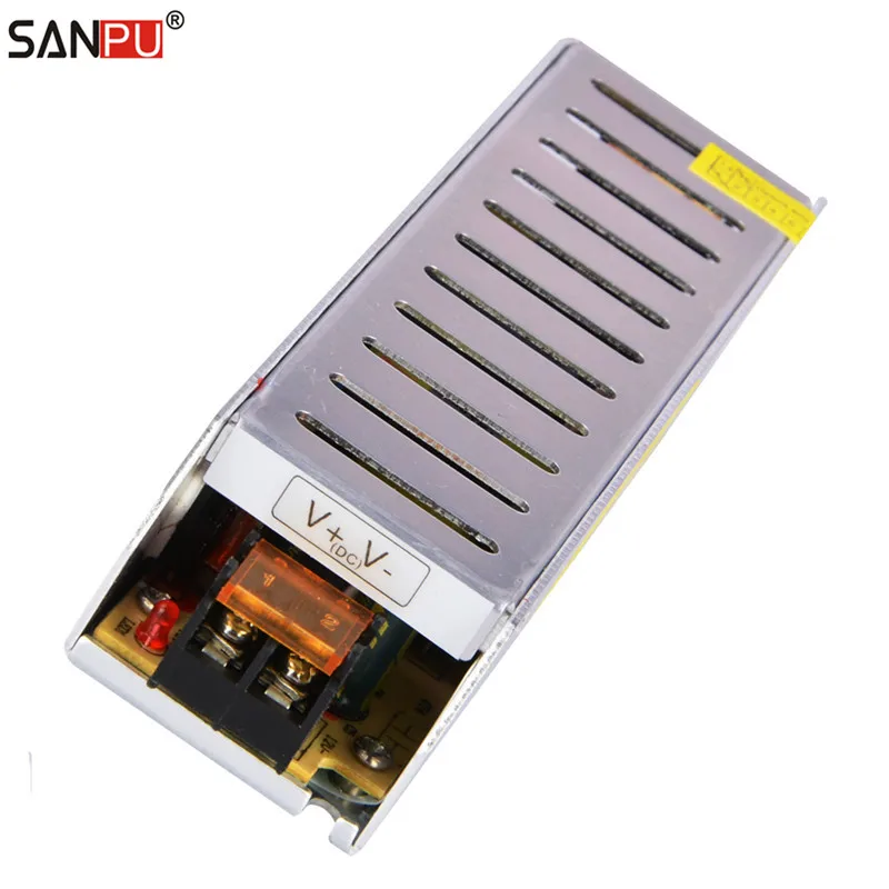 SANPU DC 12 V 60 W Питание 5A 110 220 AC/DC Мощность Фул трансформатор 12 вольт IP20 Алюминий светодиодный драйвер 12VDC закрытый тип ленты