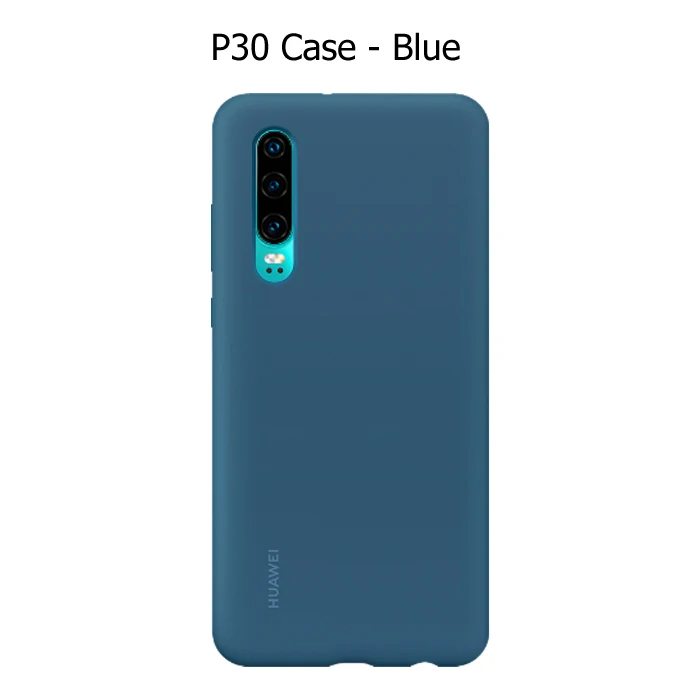 P30 case blue huawei P30 P30 Pro Чехол huawei официальный жидкий силиконовый защитный чехол из микрофибры односторонний huawei P 30 P 30Pro чехол - Цвет: P30 case blue