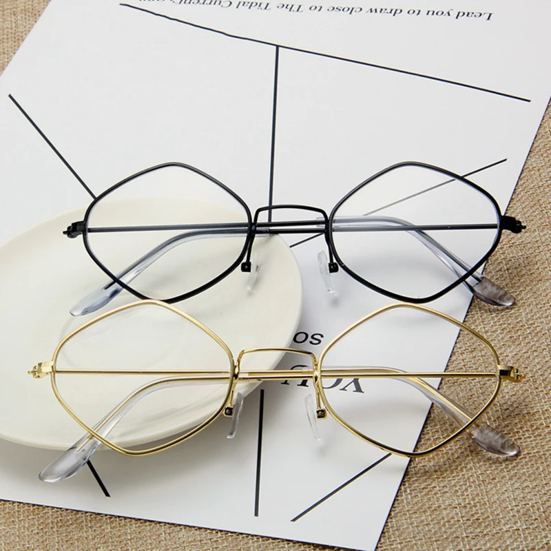 Новая мода маленькая квадратная оправа очки винтажные прозрачные линзы близорукость оптические очки для женщин и мужчин крутая оправа для очков