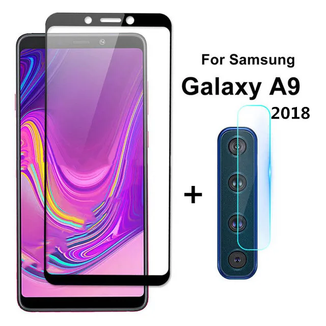 For A9 2018 2-в-1 защитная пленка из закаленного стекла для samsung galaxy A20 A30 A40 A50 A70 Камера защитное устройство для объектива на M20 M30 A7 A8 A9 защитная пленка объектива защитное стекло - Цвет: For A9 2018