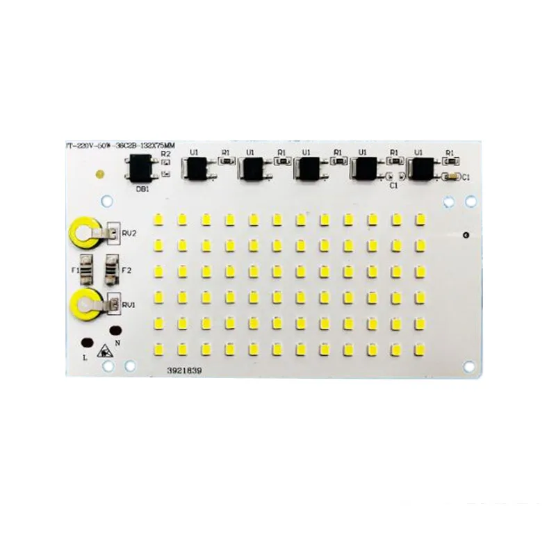 Светодиодный чип AC220V COB SMD2835 10 Вт 20 Вт 30 Вт 50 Вт 100 Вт 200 Вт линейный ламповый модуль прожектора без необходимости Светодиодный драйвер 10 шт