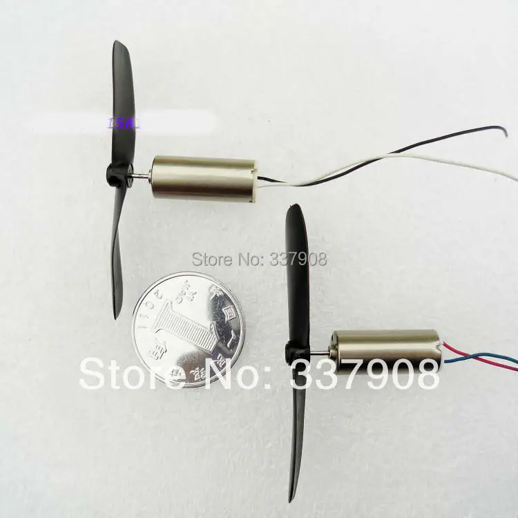 2pair/lot 7*16 MM High Magnetic Coreless Motor 4.2V/55000RPM + Propellers For Remote Control Aircraft/quadcopters Tail | Обустройство