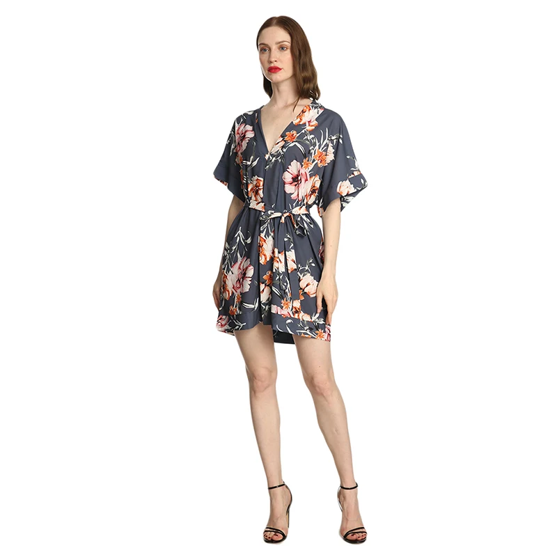 Платье рубашка с коротким рукавом 2019 летние пляжные платья в стиле бохо Женские