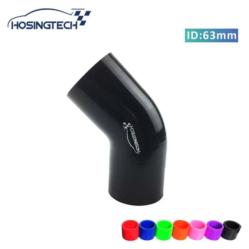 

HOSINGTECH-гарантия качества 63 мм 2,5 "черный 45 градусов силиконовый локоть турбо интеркулер шланг