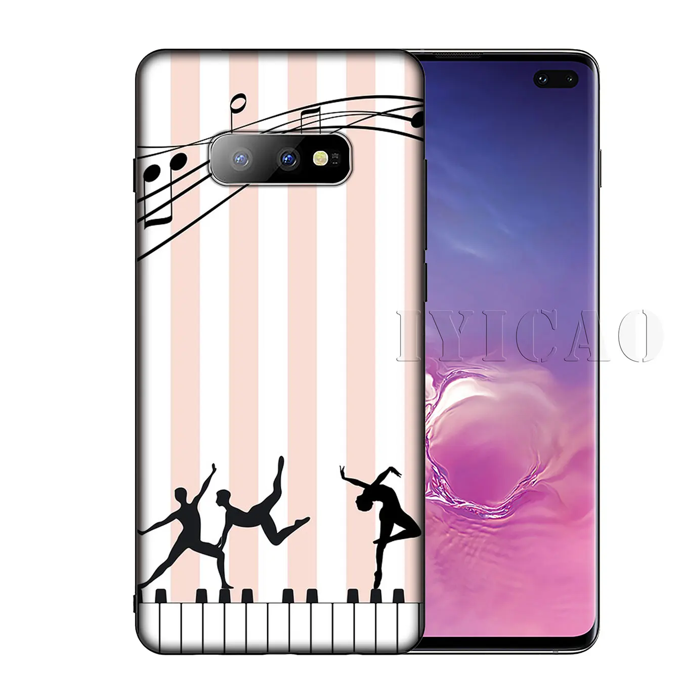 IYICAO Мягкий силиконовый чехол для телефона Samsung Galaxy S10 S9 S8 Plus S6 S7 Edge S10e E черный |